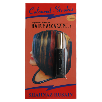 Shahnaz Husain Hair Mascara Plus - Instant Glamour Hair Colour - 10ml/Shade No. 1 Golden Girl